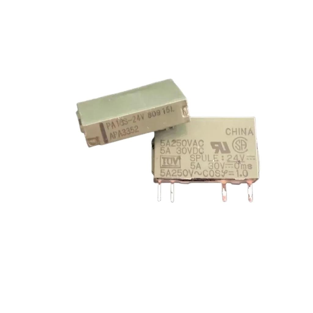 10Pcs Relay PA1AS-24V 24VDC 24 V 4PIN 5A APA3352