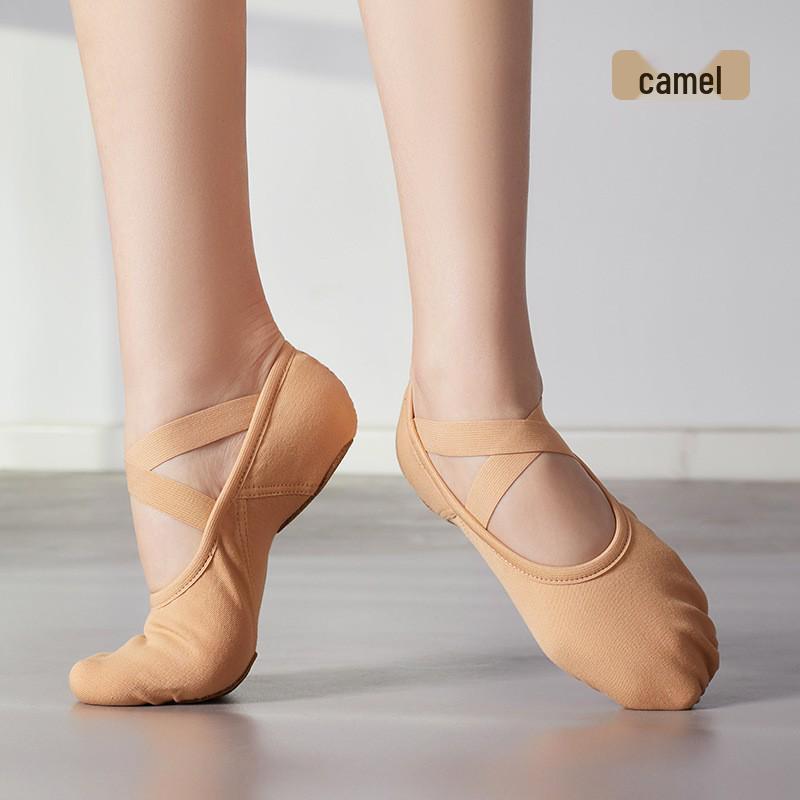 Adult & Children's Soft Sole Stretch Fabric Dance Shoes for Ballet & Latin Practice