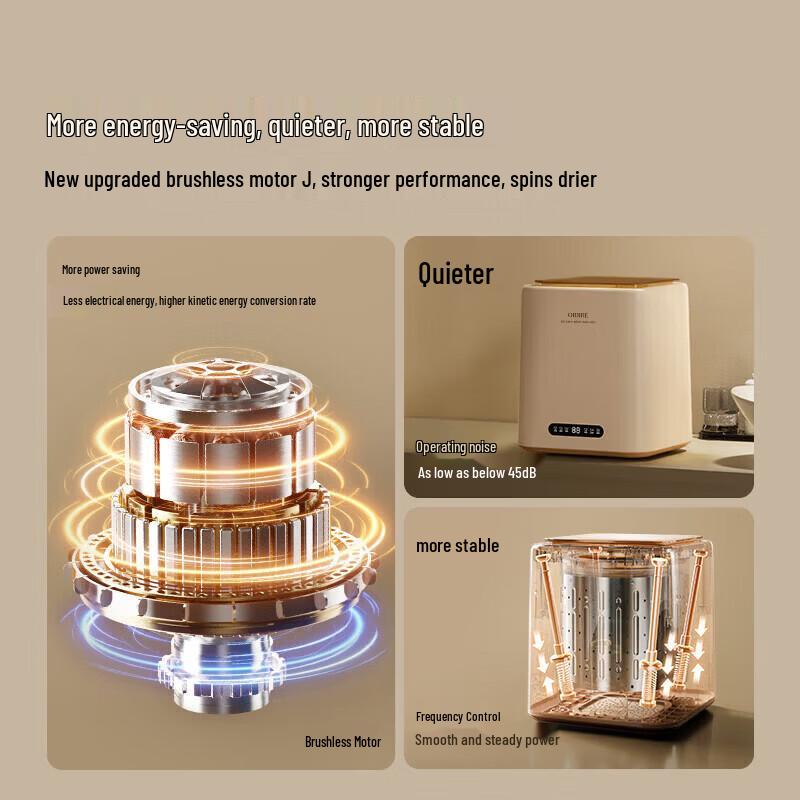 OIDIRE Mini Automatic Washer Dryer with Sterilization & Boil Wash CN Plug (adapter Included)