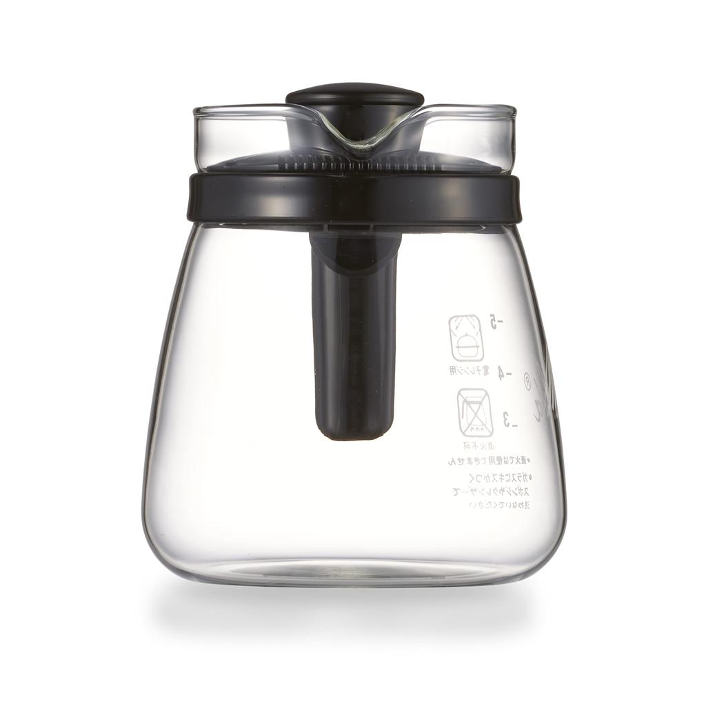 Melitta Coffee Server Glass Heat Resistant Microwave Safe 750ml 6 Cup Glass Pot MJG-750S Black