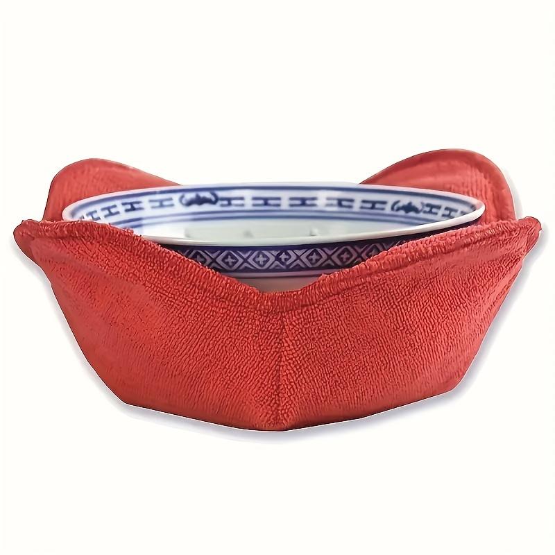 Microwave Bowl Cozy Holders Hot Bowl Towel Pad Reusable Design Anti Scalding Microwave Cover for Home Apartment Kitchen Camping