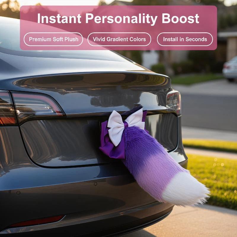 Decorazione Coda Auto Peluche Soffice Fiocco Carino Tocco Morbido Multi Colori Styling Esterno Auto Accessori Auto Per Ragazze