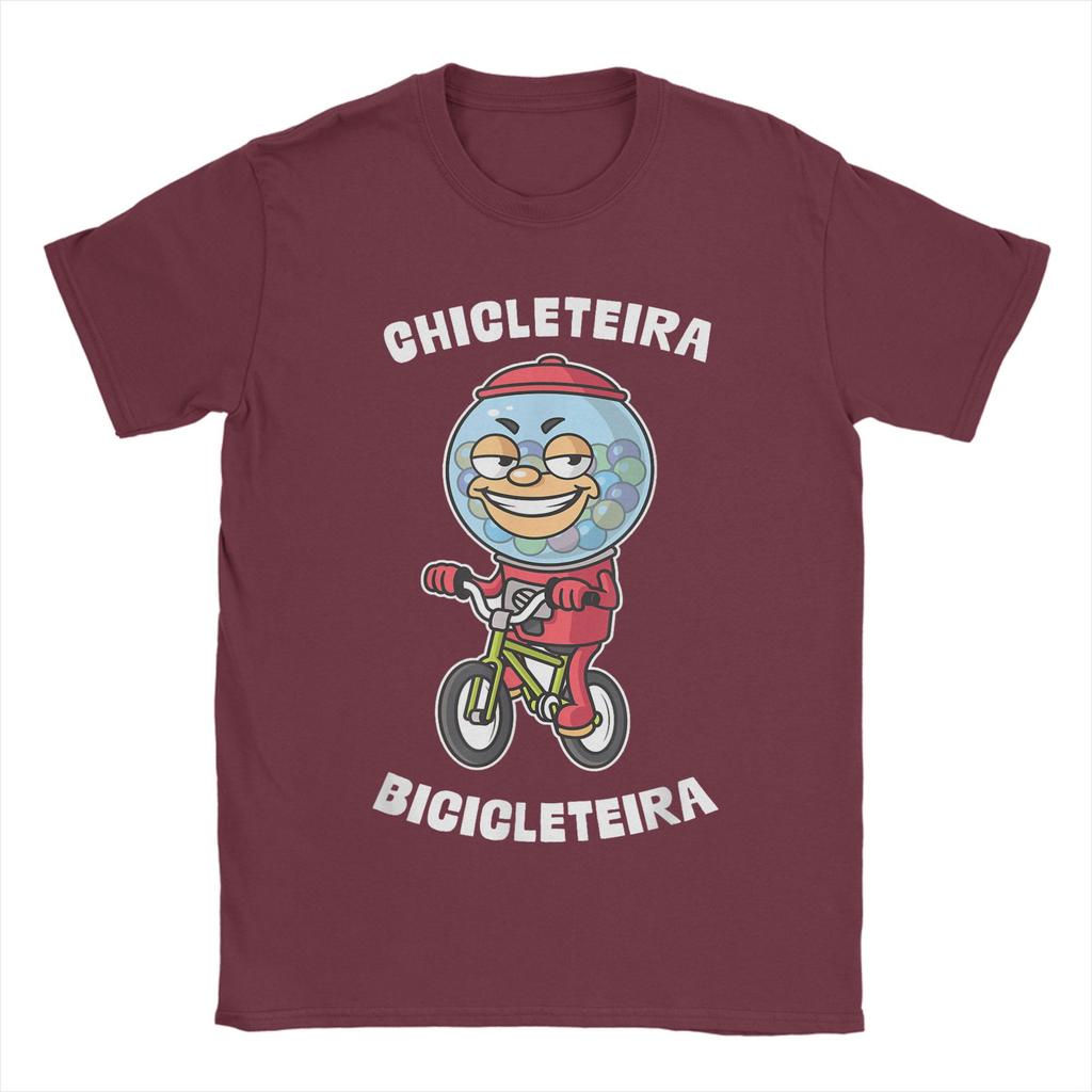 Italian Brainrot Chicleteira Bicicleteira Meme Men T Shirts Awesome Tee Shirt Short Sleeve O Neck T-Shirt Summer Tops