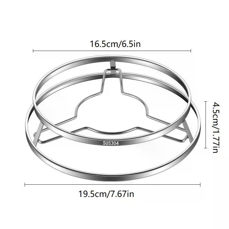 Stainless Steel round Steamer Pan Rack Multifunctional Stackable Kitchen Pot Rack for Healthy Cooking