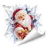Self Adhesive Wall Stickers 3D Christmas Static Window Clings, Santa Snowman Reindeer Glass Stickers, Easy to Apply Graphics PVC Holiday Decals