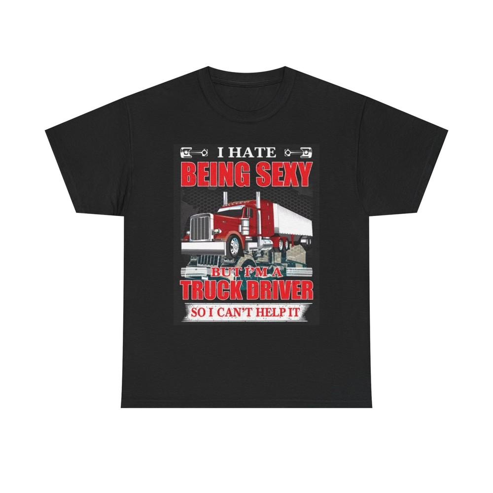 Funny truck Driver Graphic T Shirt Retro Trucks Unisex Heavy Cotton Tee Unisex T-Shirt XXL
