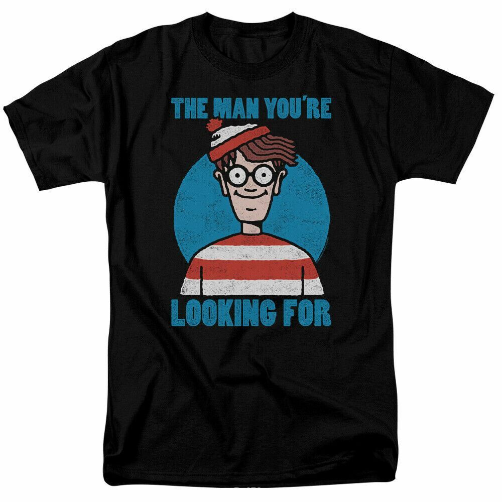 

Where s Waldo Looking For Me T Shirt Mens Licensed Cartoon Merchandise Black XXL