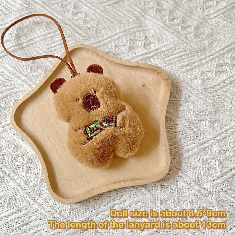 

Милый Капибара Морская свинка Серия офисный работник Плюшевая кукла Сумка Подвеска Украшение Рабочее место Смешное Креативное Подвесное украшение