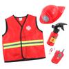 Children'S Party Experience Role-Playing Clothing Set Cosplay Fire Engineer Three-In-One Clothing Export