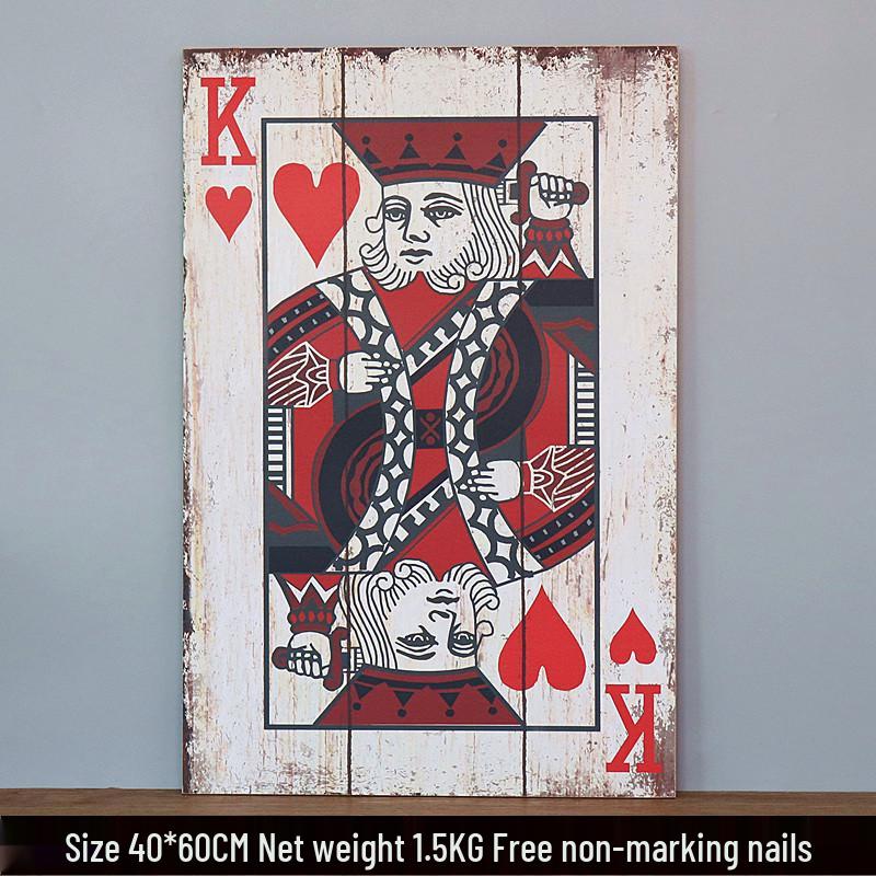 Vintage Playing Cards Wall Art for Bar, Cafe, or Living Room Decor
