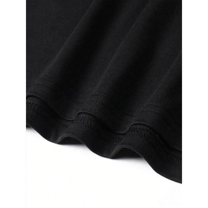 European Size Black Plus Size Women's T-Shirt - "Galentines GANG" Bold Red&Pink Heart Design, Curly Hair Model,Casual Style,Heart Graphics with Arrows