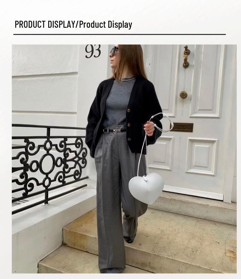 2025 Spring/Summer Peach Heart Women's Crossbody Bag - Stylish, Versatile Single-Shoulder Design Inspired by Japanese and Korean Fashion