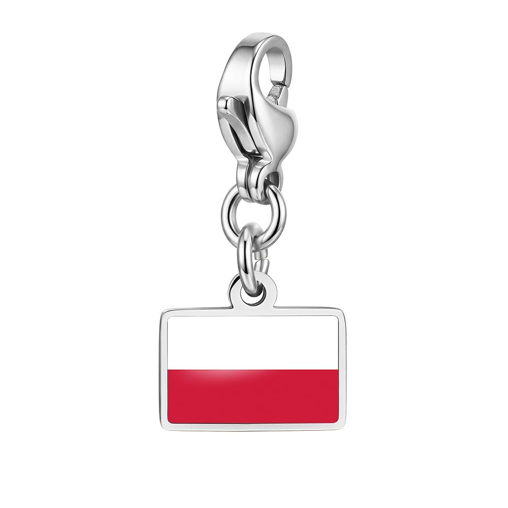 Silver Flag Pendant For Women Men DIY Making Flag Charm Bracelet Accessories Jewelry Neckalce