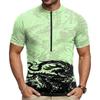 Herren Kurzarm Radtrikot Atmungsaktiv Schnelltrocknend Halber Reißverschluss Vorne Leichtes Stretch-Gewebe mit Aufgedrucktem Design für Outdoor-Sportarten