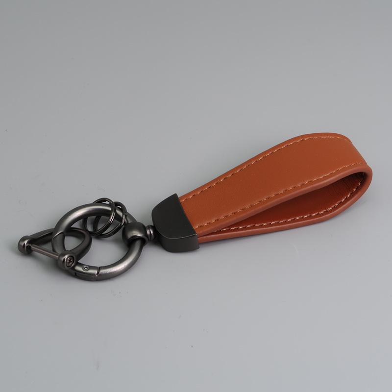 Personalisierbarer Schlüsselanhänger für Auto aus weichem Leder mit Logo-Prägung