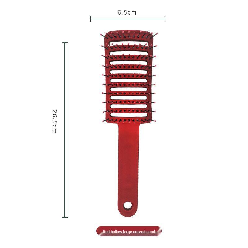 Large Curved Hairbrush with Airbag, Scalp Massage, Men's Fluffy Comb, Curling and Styling Vent Brush.