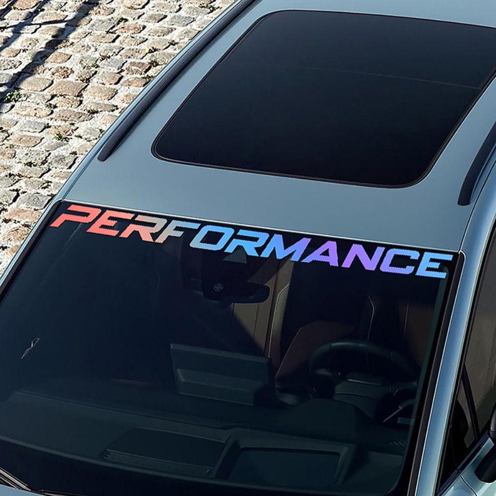 Reflective Car Front Windshield Sticker PET Sunscreen Windscreen Decal Graphics Performance DIY Glass Modification Stickers