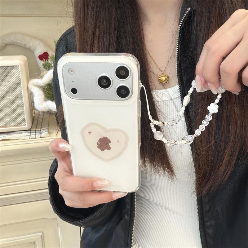 Heart Love Puppy Lanyard for iPhone 17/16 Pro Max/15/14 Case