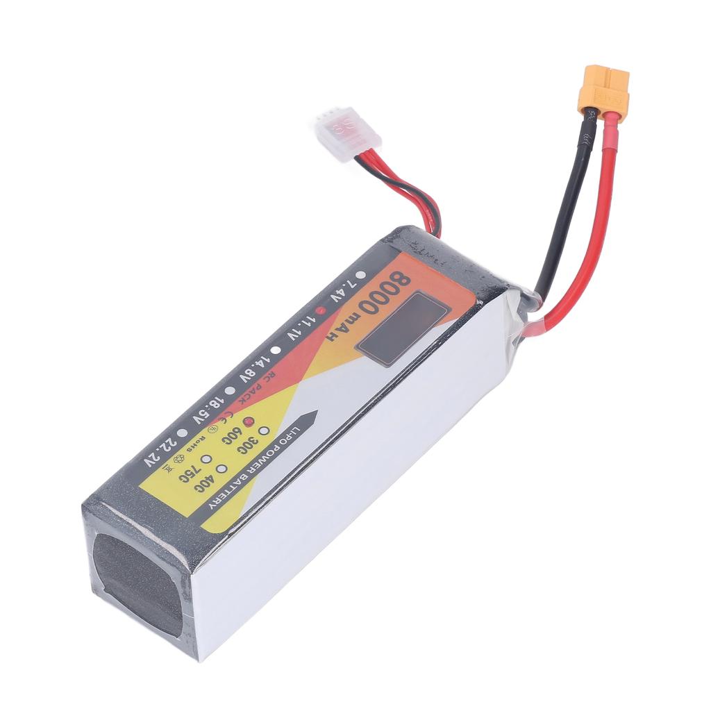 8000mAh Lipo Battery 60C Discharge Rate 11.1V 3S XT60 Plug RC Battery Power for RC Helicopter Car