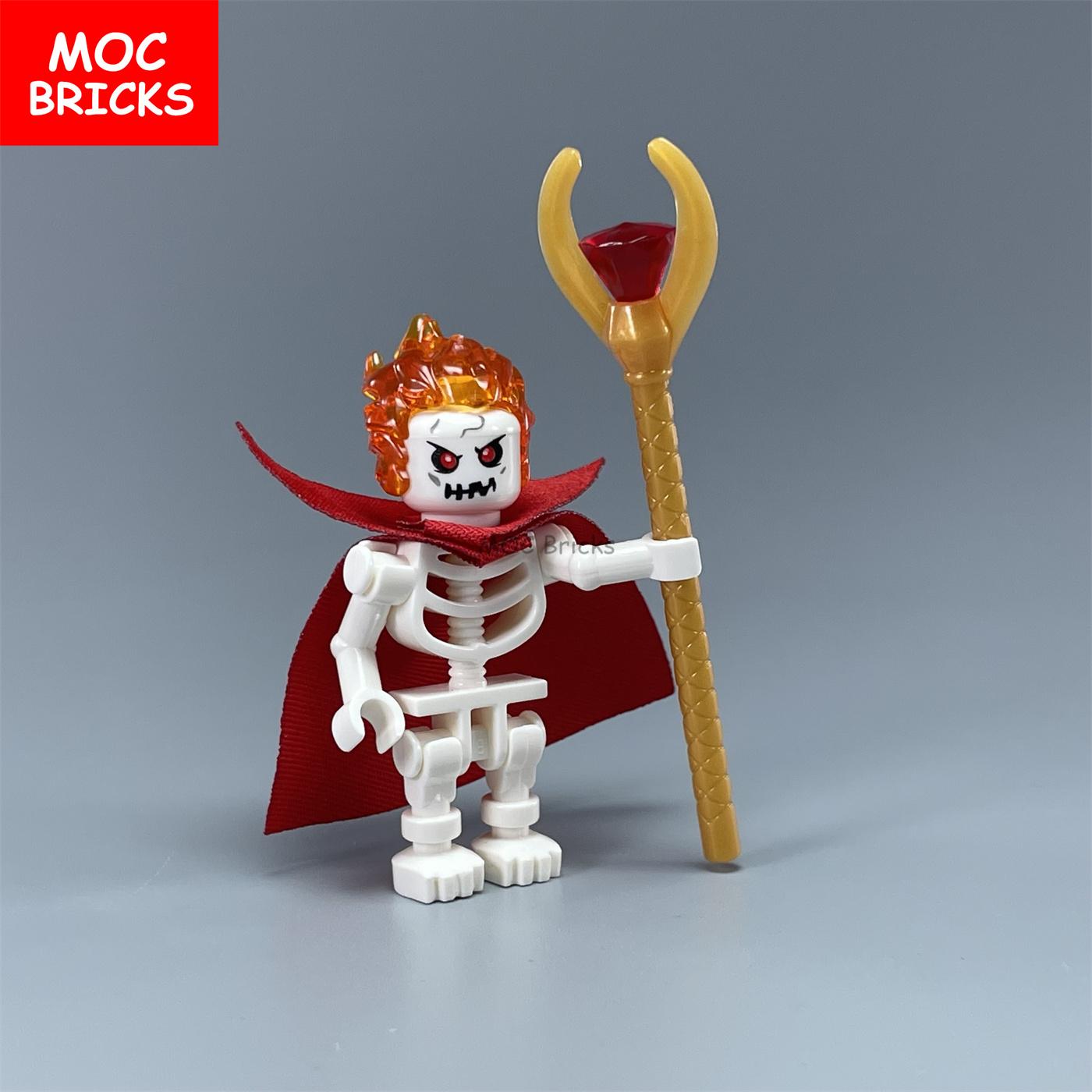 

Одиночный MOC Кирпичи DIY Темный вестник Группа магов Скелет Череп Строительные блоки Фигурка Куклы Игрушки для детей подарки