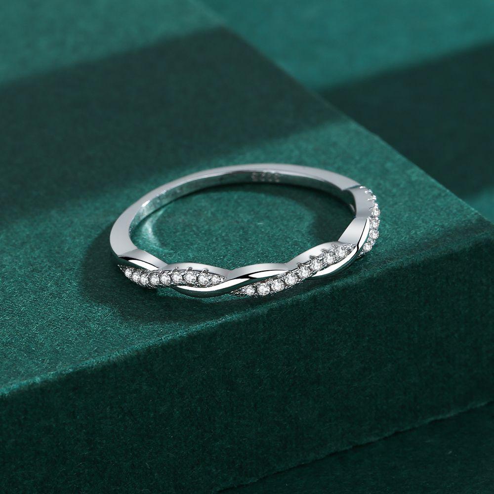 S925 Sterlingsilber Liebesumarmung Drehring - Damen Minimalistisches Japanisches & Koreanisches Möbius-Design