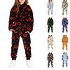 Kids Hoodie and Pants Set Halloween Print Pullover Sweatshirt for Boys Girls