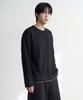 Awodeijeu Layered Stripe Henley Neck Long Sleeve [Black]