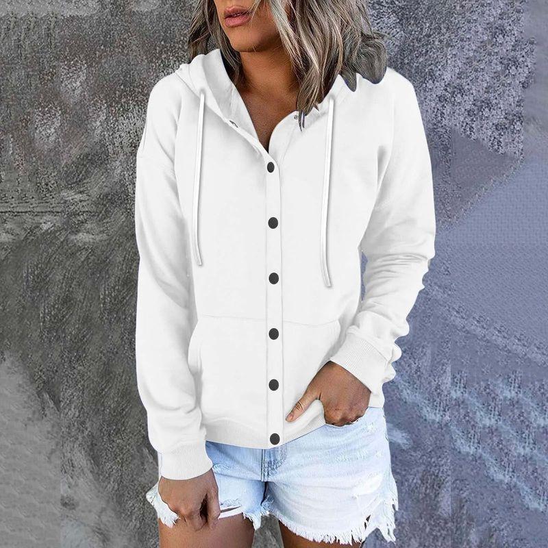 

Pocket Long Sleeved Drawstring Hoodie Pocket Long Sleeve Drawstring Hoodie White M