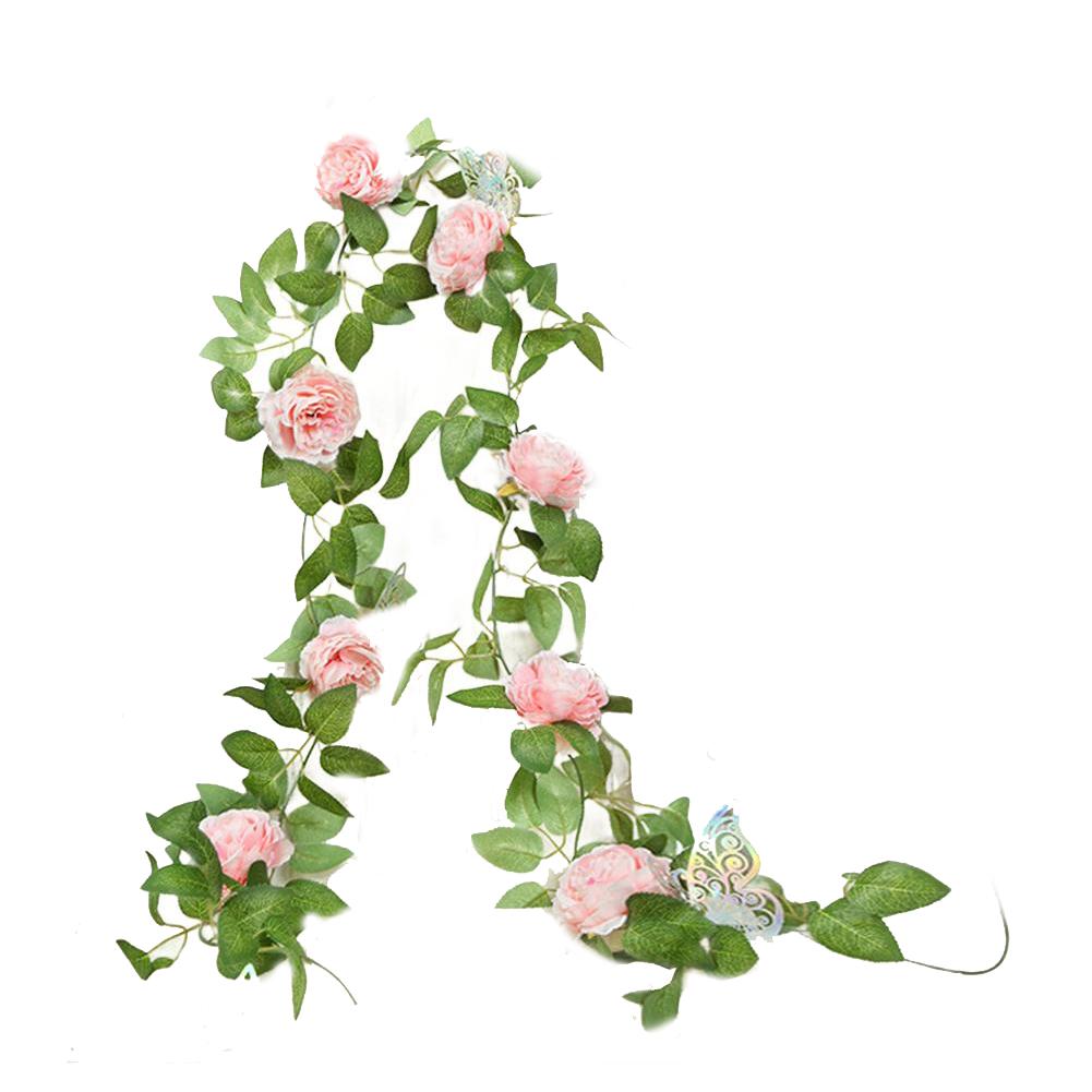 flower wreaths for decoration Artificial Rose Peony Garland Silk Flowers Garden Decor Easy To Install Elegant Floral Design