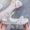 Sandalen Frau Mode Damen Sandalen Schnalle Plattform Casual Girl Student Damen Sandalen