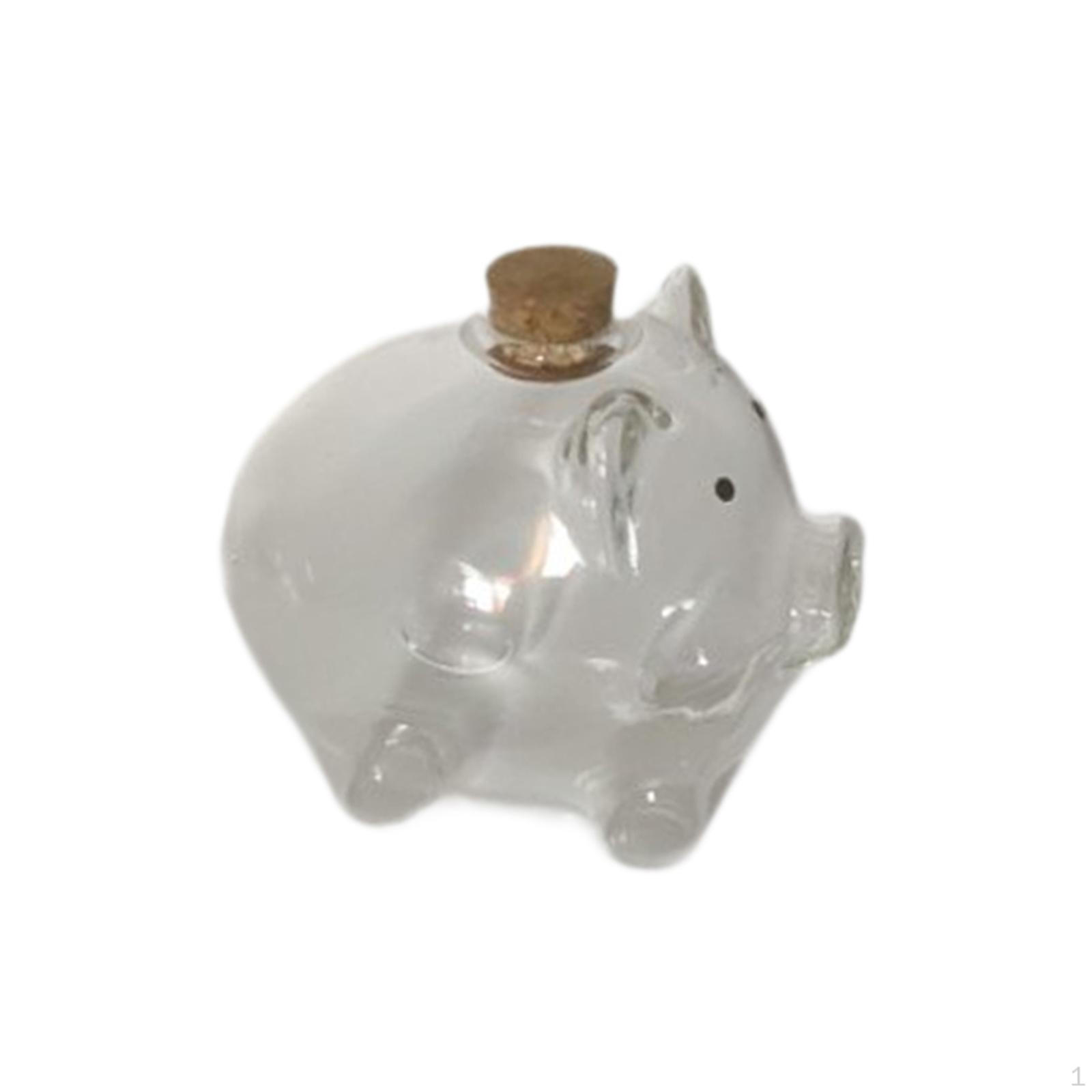 

Glass Piggy Bank Jar for Boys Girls Ornament Bedroom Shelf Home