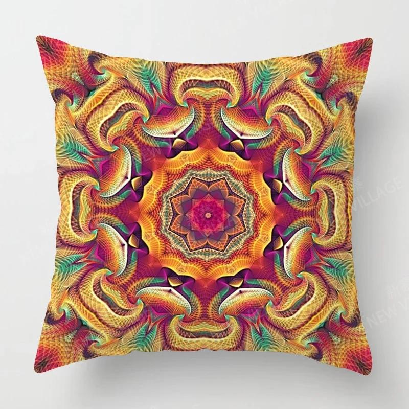 Fall Home Decor Autumn Living Room Throw Pillow Cover Sofa Boho Cushion Cover Mandala 45x45cm 45*45 50x50 60x60cm 40*40 40x40cm