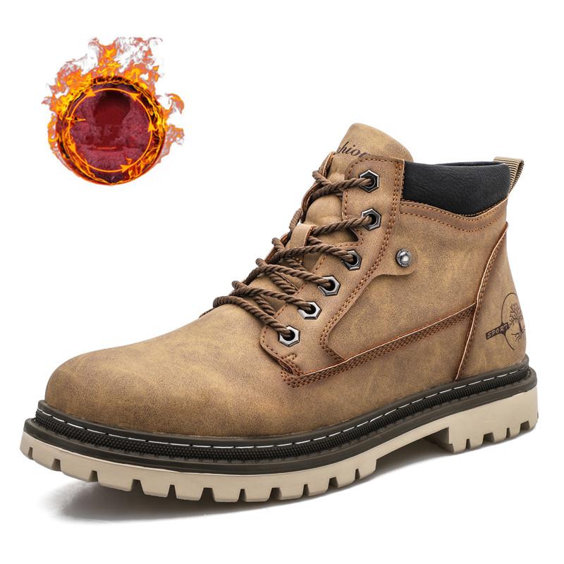 Brand Men Super Warm Snow Boots Winter Men's Ankle Boots Waterproof Short Boots Outdoor Sneakers Autumn Men's Motorcycle Boots