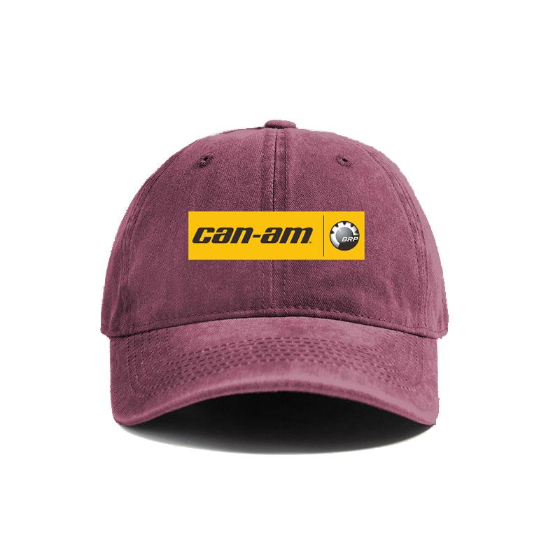 Can Am Team Baseball Cap Distressed Hats Cap Unisex Retro Outdoor Summer Adjustable Can Am Logo BRP Hat
