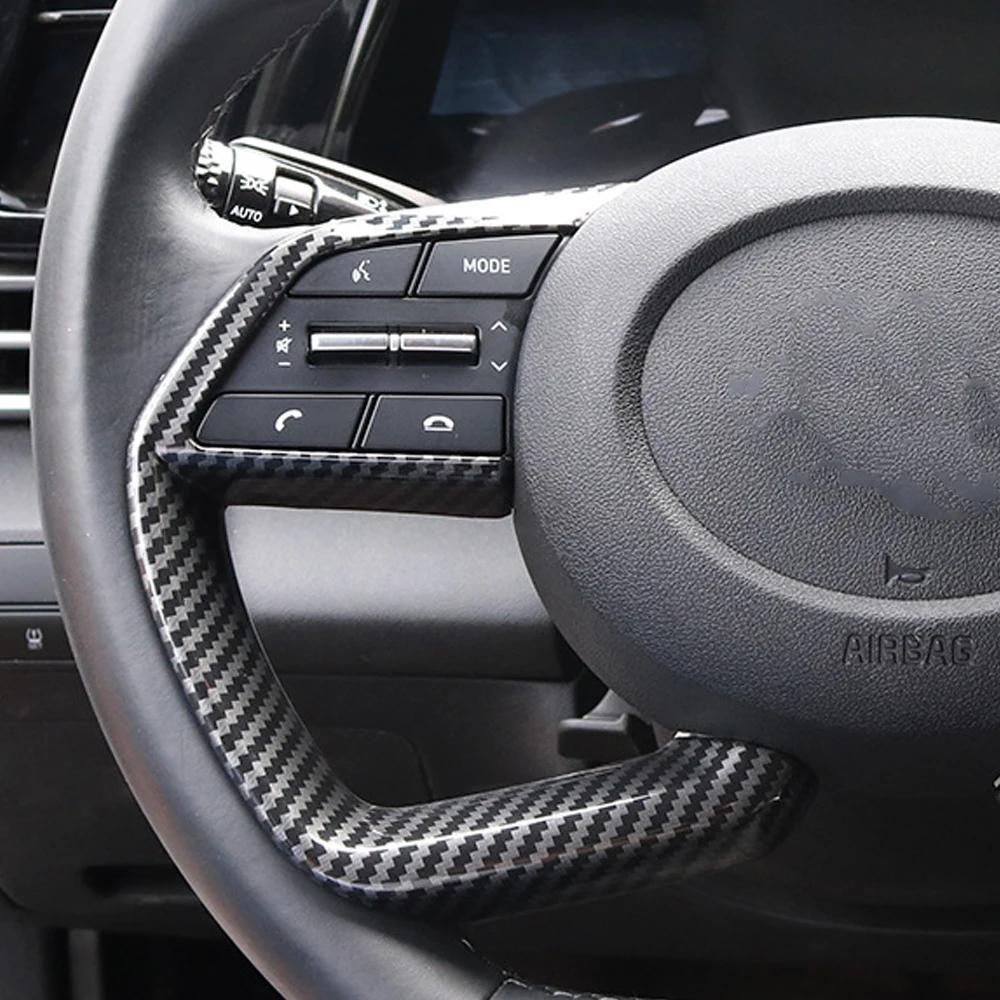 For Hyundai Creta 2020 - 2025 Creta Grand 2025 Steering Wheel Panel Cover Decoration Sticker 2Pcs Trim Interior Accessories