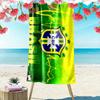 Telo da Spiaggia CBF Brasil Print, Grande Morbido Asciugatura Rapida per Spiaggia Campeggio Nuoto