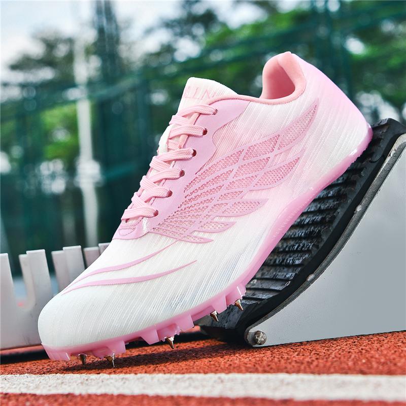 Women's  Track Field Spiked Shoes Men's Professional Training Sneakers Anti-slip Sprint Race Running Spiked Sports Shoes