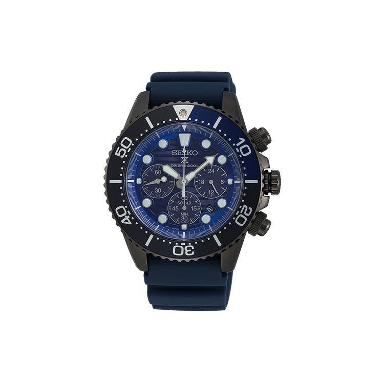 

Seiko Prospex Series 200M Waterproof Solar Quartz Movement Silicone Strap Watch Men watches Blue SSC701P1 Blue Dial
