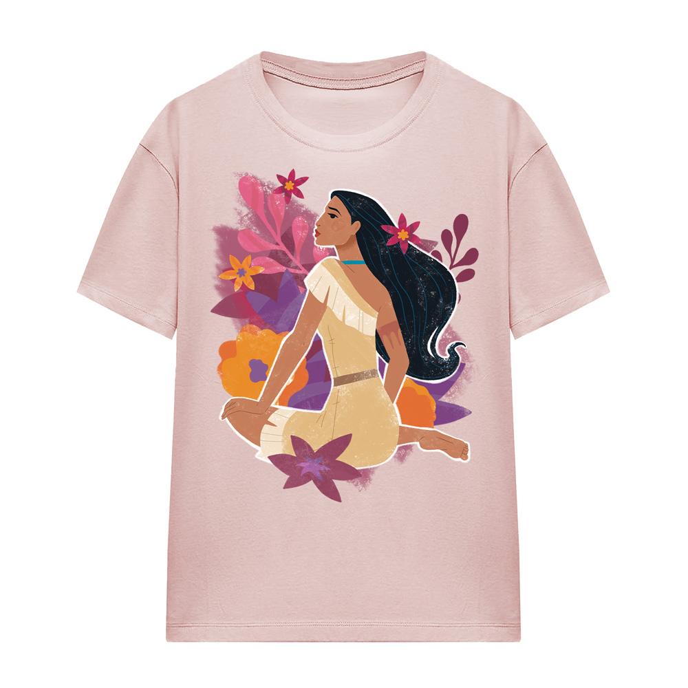 Pocahontas Womens/Ladies Flowers T-Shirt