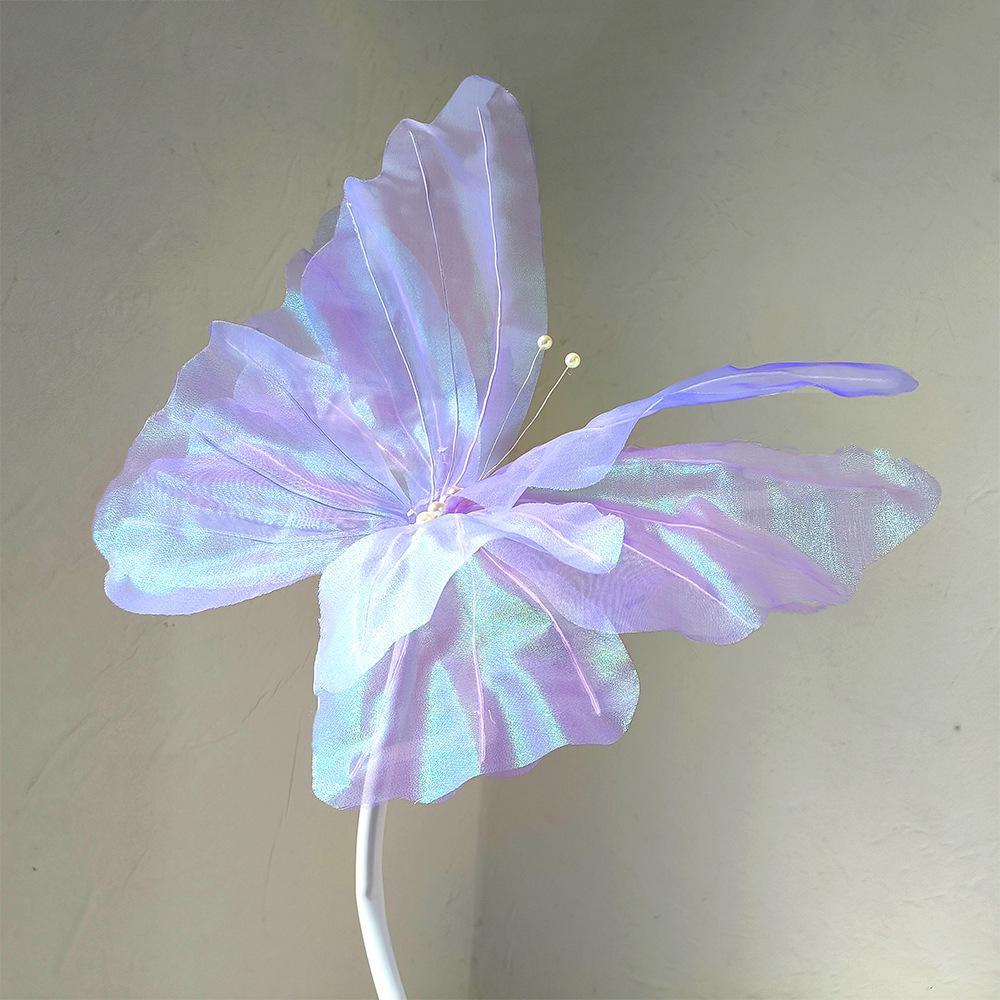 Silk Iridescent Butterfly Wedding Art Installation & Photo Prop