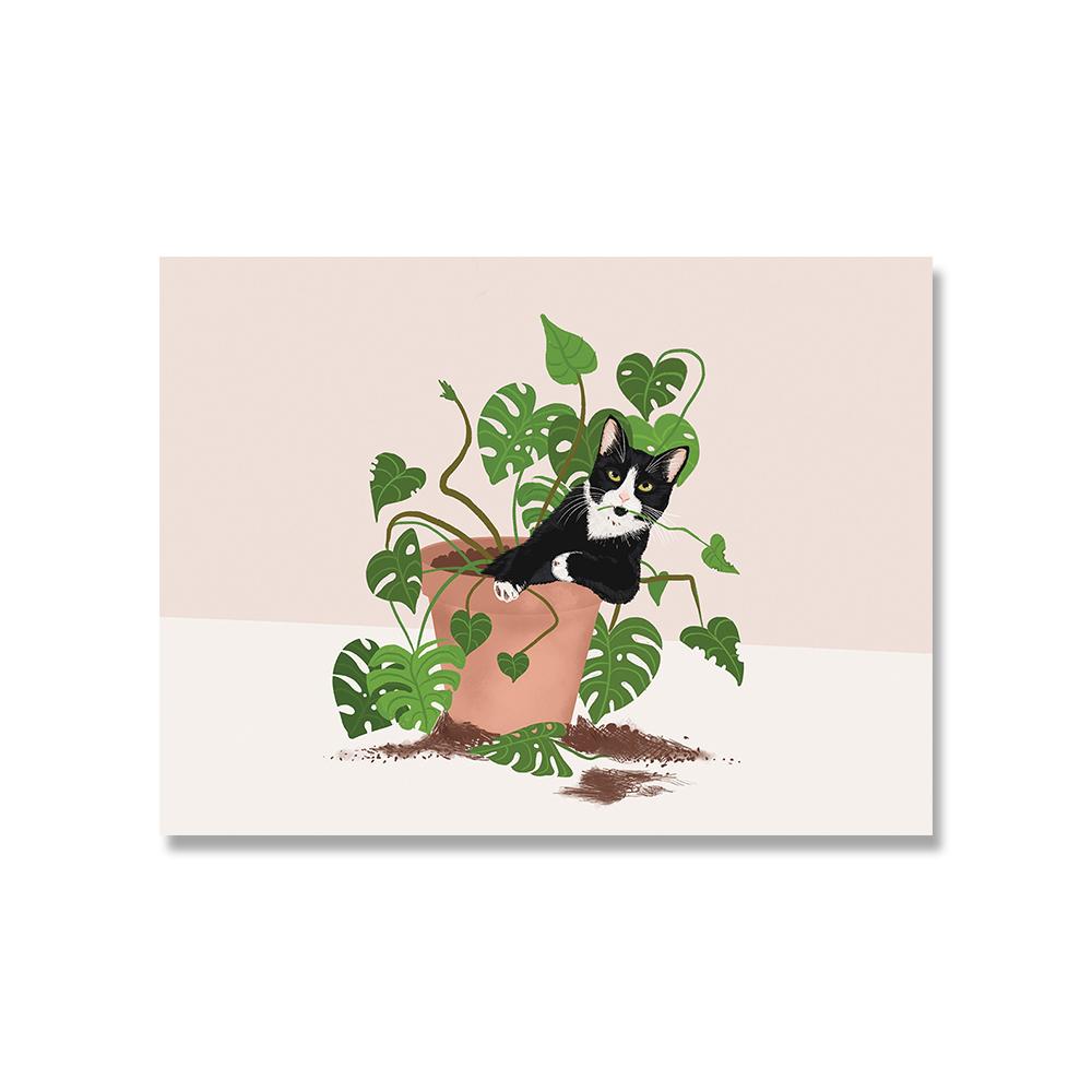 

Кухня Кот Животное Настенная Живопись Холст Картина Смешные Кошки Плакаты и Принты Винтажная Настенная Картина Для Гостиной Декор Cuadros 21x30cm No Framed