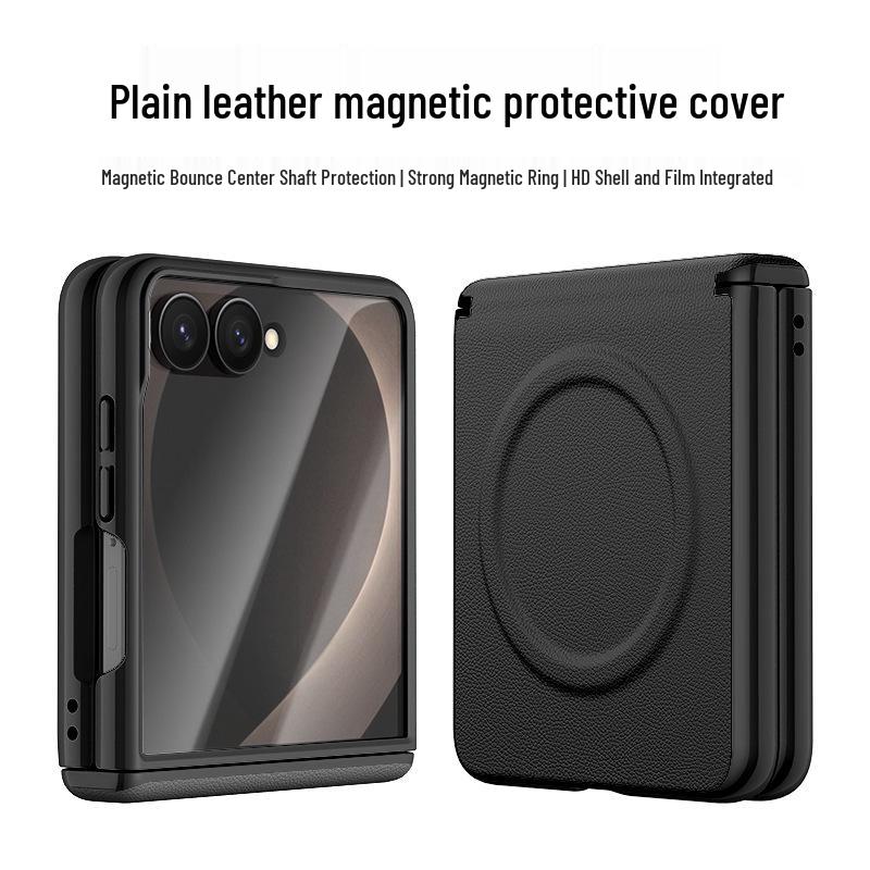 Slim Fit Magnetic Case with Full Coverage Film for Samsung Z Flip 8 - Integrated Drop Protection