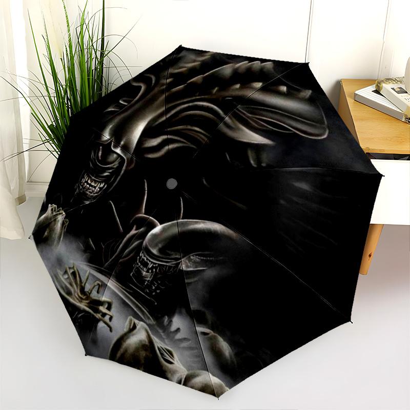 Alien Queen Brood Folding Umbrella 8 Paraphenoid Bones Durable Outdoor Gift Sun Umbrella