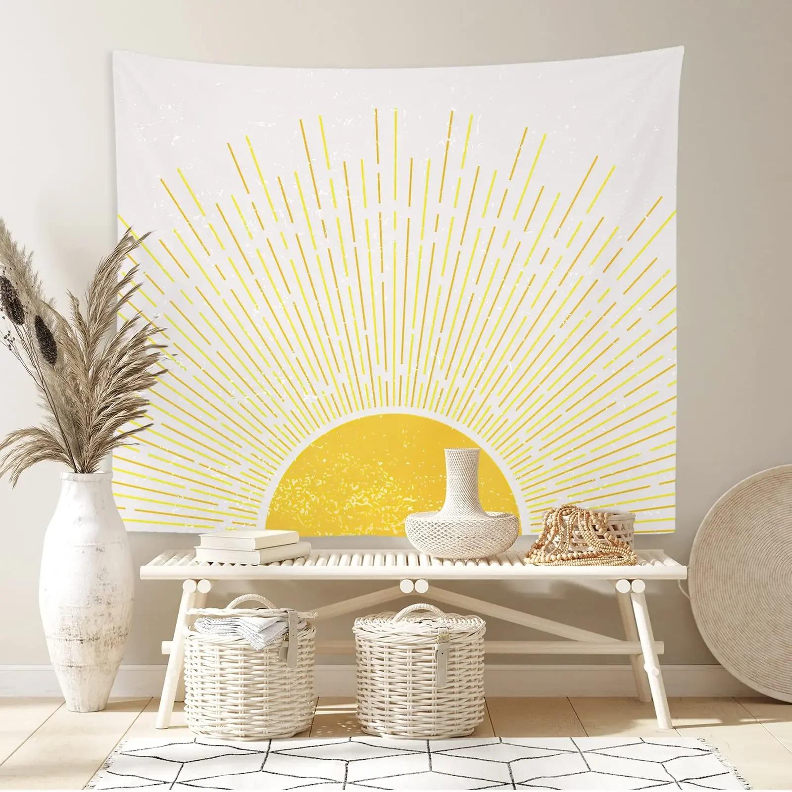 Винтажный гобелен «Солнце» для украшения офиса — фото 10