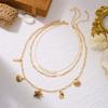Mehrschichtige Keramik Seestern Muschel Schnecke Seepferdchen Quaste Halskette Für Frauen Männer Imitation Perlen Choker Sommer Ozean Strand Schmuck