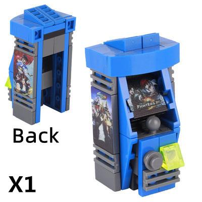 City Building Block Accessories Dining Car Movie Beverage Game Ice Cream Pizza Popcorn Food DIY Brick Children Toy Gift J036