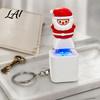 Christmas Light Up Toy Santa Sound Keychain Interactive Glowing Ornament with Festive Tunes Holiday Stocking Stuffer for Kids USB-C Rechargeable
