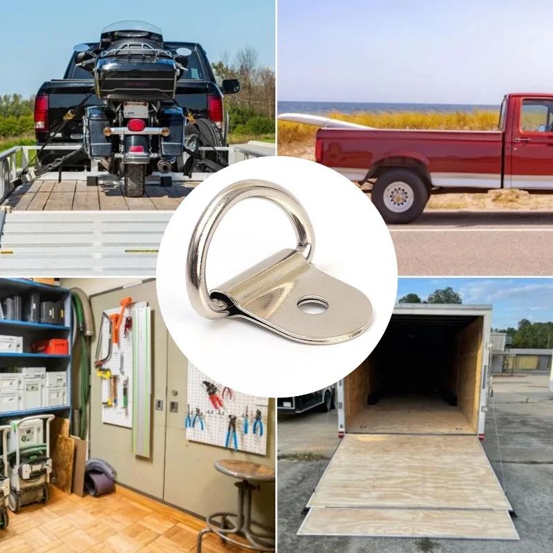 D Rings Tie Down Anchors Ring Pull Hook Stainless Steel Lashing Ring Load Fit for Car Boat Cargo Trailer Vehicles RV Van