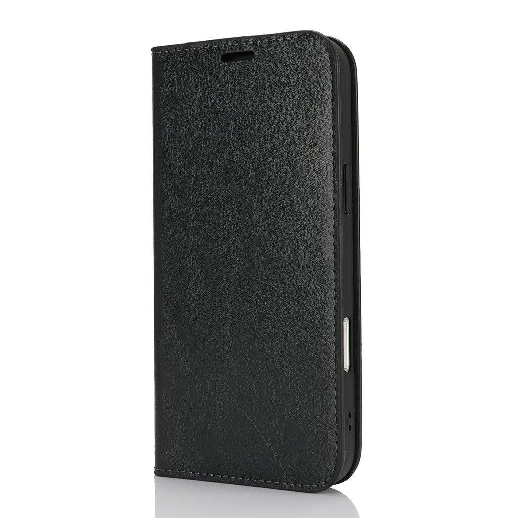 For iPhone 16 Pro Max Case Crazy Horse Texture Split Leather Wallet Phone Cover