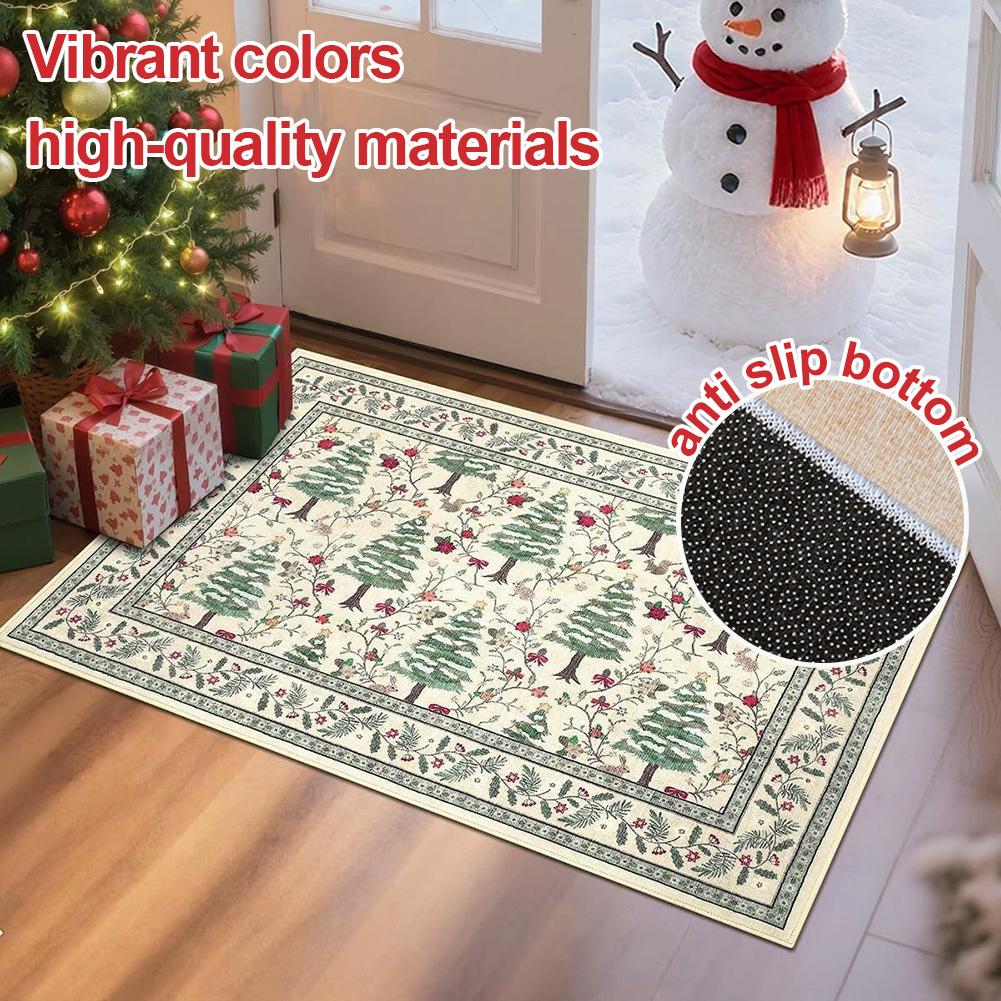Christmas Festival Decoration Entrance Door Corridor Carpet Non-Slip And Stain-Resistant Mat Home Decoration